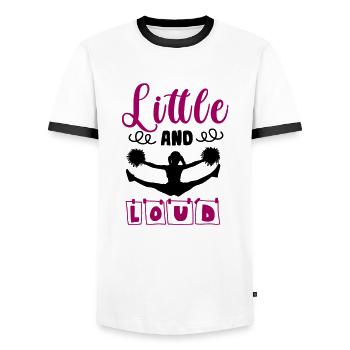 Cheerleading Cheerleader Gift - Men's Ringer Shirt - white/black - Front - AI Model Female 172 light (172cm) & AI Model Male 178 dark (178cm)
