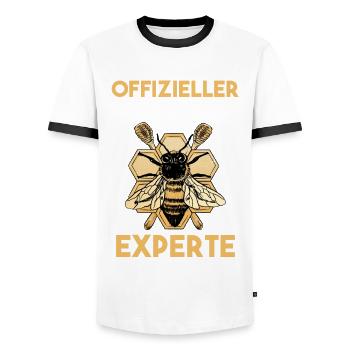 Biene Bienen Imkerei Honig Imker - Männer Kontrast-T-Shirt - Weiß/Schwarz - Vorne - AI Model Female 172 light (172cm) & AI Model Male 178 dark (178cm)
