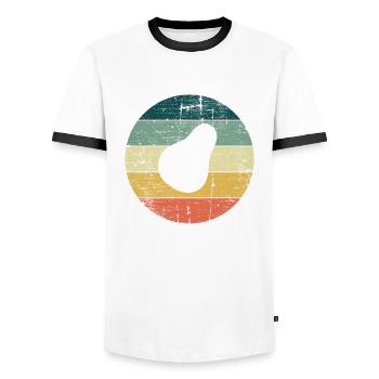 Avocado Vegan Lover Retro Veggie Diet Gift idea - Männer Kontrast-T-Shirt - Weiß/Schwarz - Vorne - AI Model Female 172 light (172cm) & AI Model Male 178 dark (178cm)