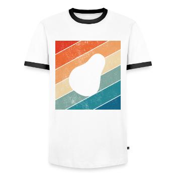 Avocado Vegan Lover Retro Veggie Diet Gift idea - Männer Kontrast-T-Shirt - Weiß/Schwarz - Vorne - AI Model Female 172 light (172cm) & AI Model Male 178 dark (178cm)