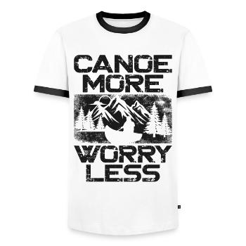 Canoe Canoeing Vintage Canoe More - Men's Ringer Shirt - white/black - Front - AI Model Female 172 light (172cm) & AI Model Male 178 dark (178cm)
