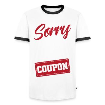 Gutschein Shopper Rabatt Couponer Rabattverkauf - Männer Kontrast-T-Shirt - Weiß/Schwarz - Vorne - AI Model Female 172 light (172cm) & AI Model Male 178 dark (178cm)