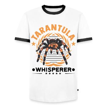 Tarantelflüsterer Tarantula Whisperer - T-shirt contrasté Homme - blanc/noir - Devant - AI Model Female 172 light (172cm) & AI Model Male 178 dark (178cm)