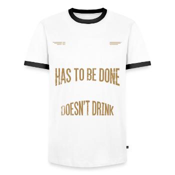 Design amateur de vin-fan-boire Pour les épurateurs - T-shirt contrasté Homme - blanc/noir - Devant - AI Model Female 172 light (172cm) & AI Model Male 178 dark (178cm)