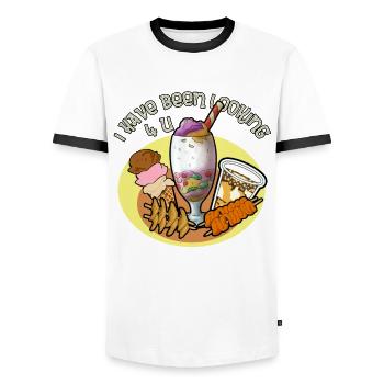 Philippinen Filipino Essen Gerichte I Geschenk - Männer Kontrast-T-Shirt - Weiß/Schwarz - Vorne - AI Model Female 172 light (172cm) & AI Model Male 178 dark (178cm)