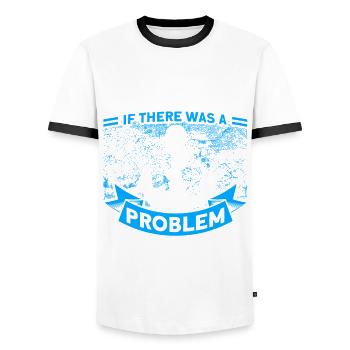 Amateurs de bateau Capitaine de bateau Capitaines - T-shirt contrasté Homme - blanc/noir - Devant - AI Model Female 172 light (172cm) & AI Model Male 178 dark (178cm)