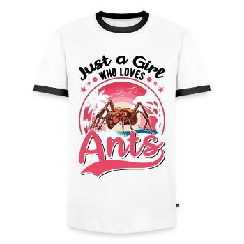 Fourmis Fille Fourmis Ferme fourmis Fourmis de feu - T-shirt contrasté Homme - blanc/noir - Devant - AI Model Female 172 light (172cm) & AI Model Male 178 dark (178cm)