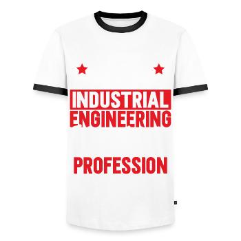 Industrial Engineering Smart People Job - Men's Ringer Shirt - white/black - Front - AI Model Female 172 light (172cm) & AI Model Male 178 dark (178cm)
