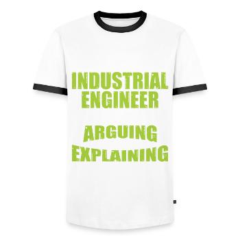 Industrial Engineer I Am Not Arguing - Männer Kontrast-T-Shirt - Weiß/Schwarz - Vorne - AI Model Female 172 light (172cm) & AI Model Male 178 dark (178cm)