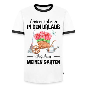 Garten Urlaub Lustiger Spruch Gärtner Geschenkidee - Männer Kontrast-T-Shirt - Weiß/Schwarz - Vorne - AI Model Female 172 light (172cm) & AI Model Male 178 dark (178cm)