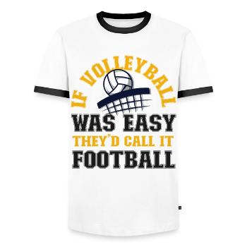 Volleyball Player Team Football If - Men's Ringer Shirt - white/black - Front - AI Model Female 172 light (172cm) & AI Model Male 178 dark (178cm)