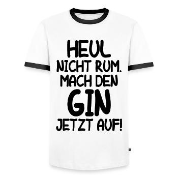 Gin Cocktail Alkohol Frauen Schnaps Longdrink Fun - Männer Kontrast-T-Shirt - Weiß/Schwarz - Vorne - AI Model Female 172 light (172cm) & AI Model Male 178 dark (178cm)