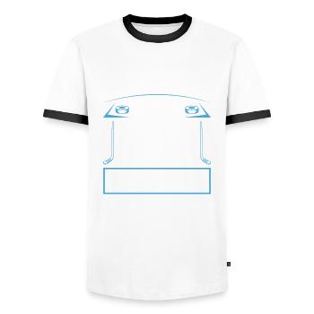 Wenn Sie Für Hockeyspieler Und Fans Keinen Treffer - Männer Kontrast-T-Shirt - Weiß/Schwarz - Vorne - AI Model Female 172 light (172cm) & AI Model Male 178 dark (178cm)