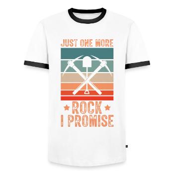 Only one rock archaeologist artifact left - Men's Ringer Shirt - white/black - Front - AI Model Female 172 light (172cm) & AI Model Male 178 dark (178cm)
