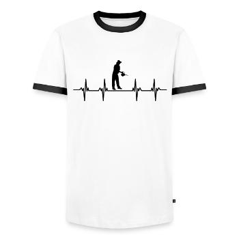 Gärtner Gärtnerin Hecke Rasen Rasenmähen Garten - Männer Kontrast-T-Shirt - Weiß/Schwarz - Vorne - AI Model Female 172 light (172cm) & AI Model Male 178 dark (178cm)