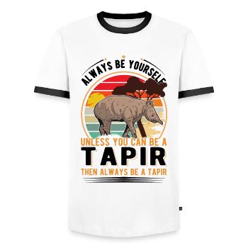 Always be yourself Unless you can be a Tapir - Männer Kontrast-T-Shirt - Weiß/Schwarz - Vorne - AI Model Female 172 light (172cm) & AI Model Male 178 dark (178cm)