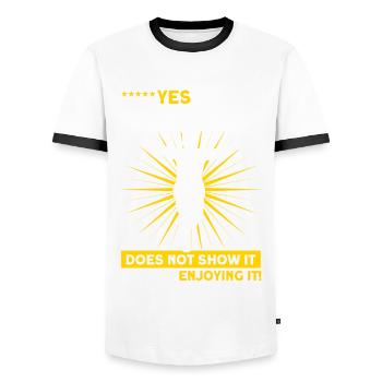 Motivation Streak Running Runner Marathon - Men's Ringer Shirt - white/black - Front - AI Model Female 172 light (172cm) & AI Model Male 178 dark (178cm)