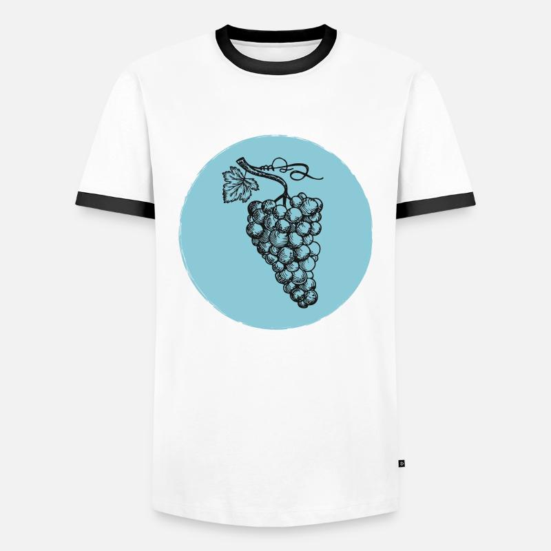 Grape - Men's Ringer Shirt - white/black