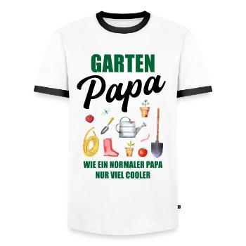 Garten Papa Lustiger Spruch Geschenk Herren - Männer Kontrast-T-Shirt - Weiß/Schwarz - Vorne - AI Model Female 172 light (172cm) & AI Model Male 178 dark (178cm)