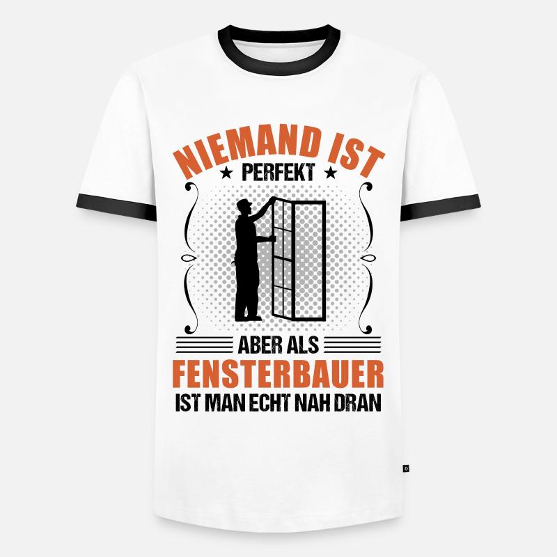 Fensterbauer Lustiger Spruch Handwerker Geschenk - Männer Kontrast-T-Shirt - Weiß/Schwarz