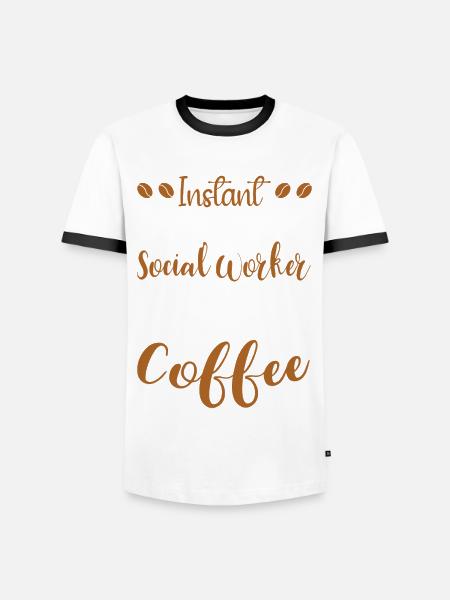 Instant Occupational Social Worker - Männer Kontrast-T-Shirt - Weiß/Schwarz