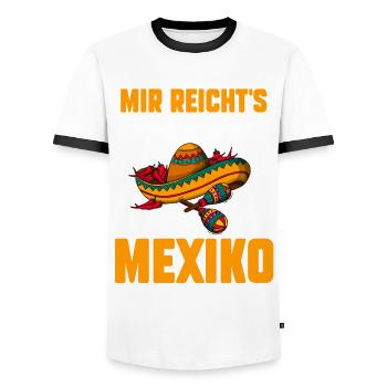 Mir reichts ich haue ab nach Mexiko - Männer Kontrast-T-Shirt - Weiß/Schwarz - Vorne - AI Model Female 172 light (172cm) & AI Model Male 178 dark (178cm)