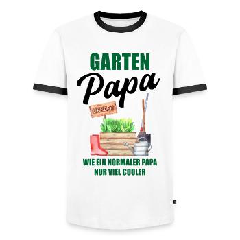 Garten Papa Lustiger Spruch Geschenk Herren - Männer Kontrast-T-Shirt - Weiß/Schwarz - Vorne - AI Model Female 172 light (172cm) & AI Model Male 178 dark (178cm)