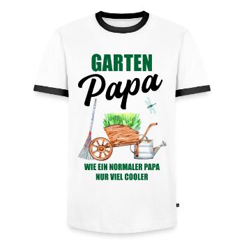 Garten Papa Lustiger Spruch Geschenk Herren - Männer Kontrast-T-Shirt - Weiß/Schwarz - Vorne - AI Model Female 172 light (172cm) & AI Model Male 178 dark (178cm)