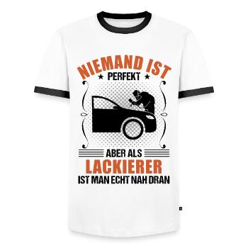 Fahrzeuglackierer Spruch Lackierer Geschenk - Männer Kontrast-T-Shirt - Weiß/Schwarz - Vorne - AI Model Female 172 light (172cm) & AI Model Male 178 dark (178cm)