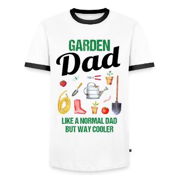 Garten Papa Lustiger Spruch Geschenk Herren - Männer Kontrast-T-Shirt - Weiß/Schwarz - Vorne - AI Model Female 172 light (172cm) & AI Model Male 178 dark (178cm)