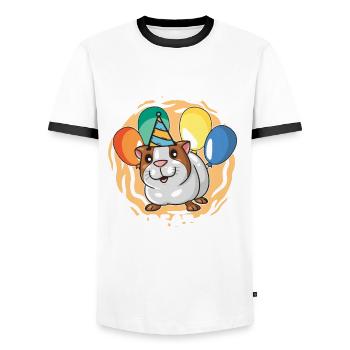 Es Ist Guinea Be A Great Day Meerschweinchen - Männer Kontrast-T-Shirt - Weiß/Schwarz - Vorne - AI Model Female 172 light (172cm) & AI Model Male 178 dark (178cm)