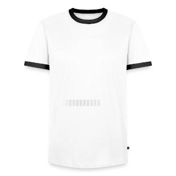 recently updated to version 35 - Gamer Birthday - Men's Ringer Shirt - white/black - Front - AI Model Female 172 light (172cm) & AI Model Male 178 dark (178cm)