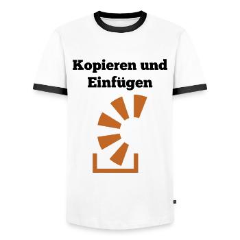 Kopieren Und Einfügen Programmierer Entwickler Cod - Männer Kontrast-T-Shirt - Weiß/Schwarz - Vorne - AI Model Female 172 light (172cm) & AI Model Male 178 dark (178cm)