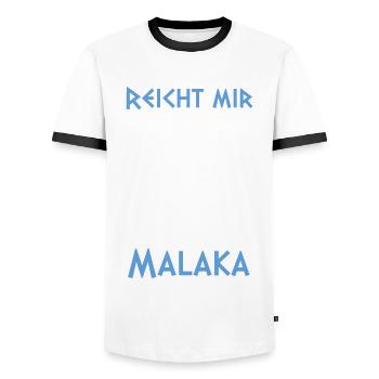 Grieche Malaka Griechenland Ouzo - Männer Kontrast-T-Shirt - Weiß/Schwarz - Vorne - AI Model Female 172 light (172cm) & AI Model Male 178 dark (178cm)