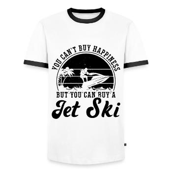 Jetski Wassersport Sommer Urlaub Cool Geschenkidee - Männer Kontrast-T-Shirt - Weiß/Schwarz - Vorne - AI Model Female 172 light (172cm) & AI Model Male 178 dark (178cm)