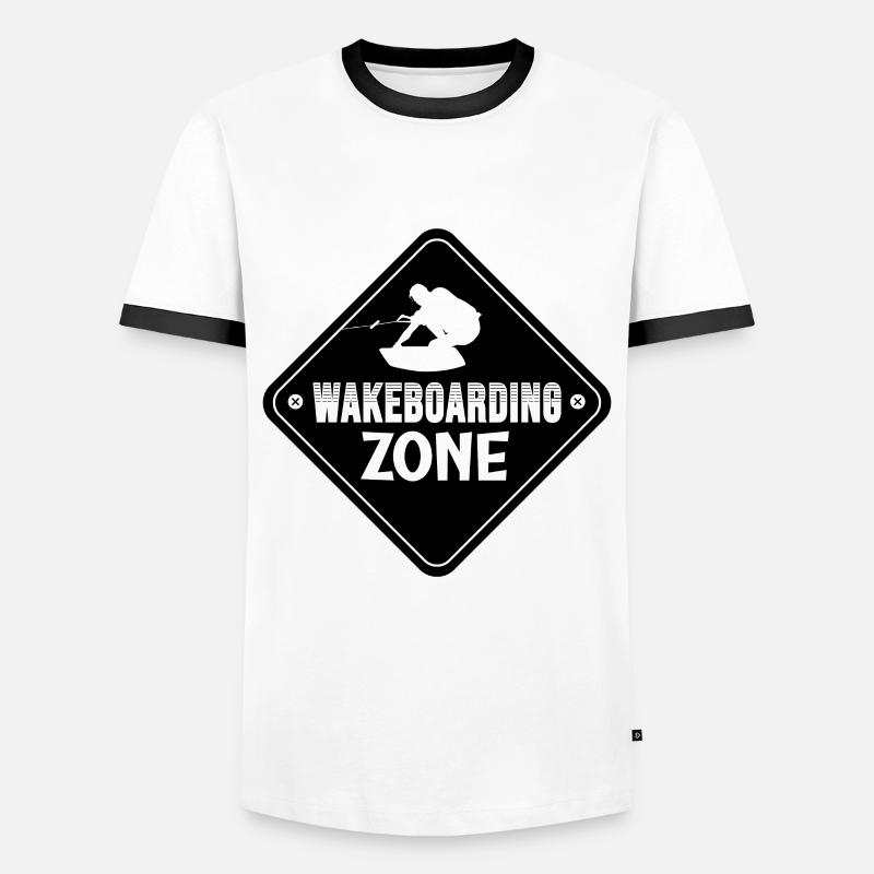 Wakeboarder Wakeboard Wakeboarden Geschenkidee - Männer Kontrast-T-Shirt - Weiß/Schwarz