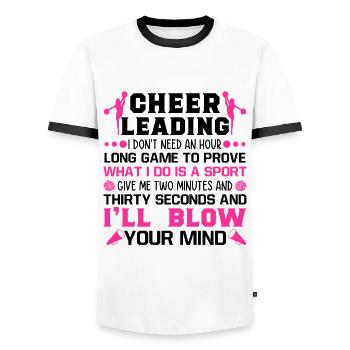 Cheerleading I Don't Need An Hour Cheerleader Gymn - Männer Kontrast-T-Shirt - Weiß/Schwarz - Vorne - AI Model Female 172 light (172cm) & AI Model Male 178 dark (178cm)
