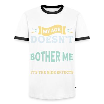 Personnes âgées Grand-père sarcastique - T-shirt contrasté Homme - blanc/noir - Devant - AI Model Female 172 light (172cm) & AI Model Male 178 dark (178cm)