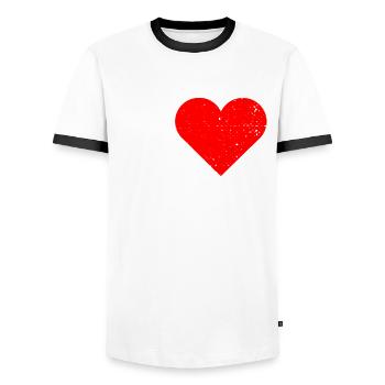 I Love Wochenende Wochenend Liebe Endlich Freitag - Männer Kontrast-T-Shirt - Weiß/Schwarz - Vorne - AI Model Female 172 light (172cm) & AI Model Male 178 dark (178cm)