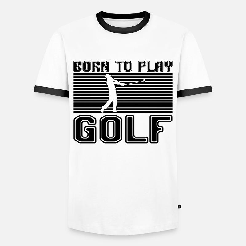 Golf - Männer Kontrast-T-Shirt - Weiß/Schwarz