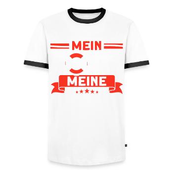 Bademeister Schwimmbad Lifeguard Rettungsschwimmer - Männer Kontrast-T-Shirt - Weiß/Schwarz - Vorne - AI Model Female 172 light (172cm) & AI Model Male 178 dark (178cm)