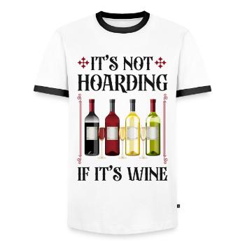Sommelier Wine Drinking Tasting - Männer Kontrast-T-Shirt - Weiß/Schwarz - Vorne - AI Model Female 172 light (172cm) & AI Model Male 178 dark (178cm)