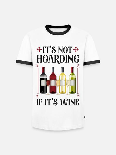 Sommelier Wine Drinking Tasting - Men's Ringer Shirt - white/black