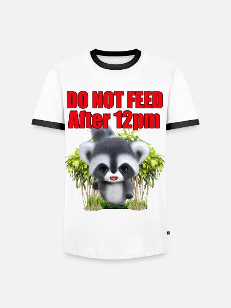 Foder ikke Gremlin - Herre kontrast-T-shirt - hvid/sort