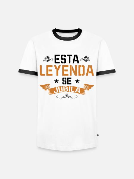 Cette Légende Prend Sa Retraite - T-shirt contrasté Homme - blanc/noir