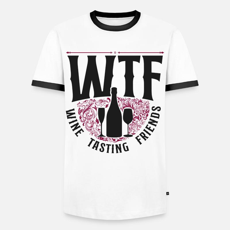 Sommelier Wine Drinking Tasting - Männer Kontrast-T-Shirt - Weiß/Schwarz