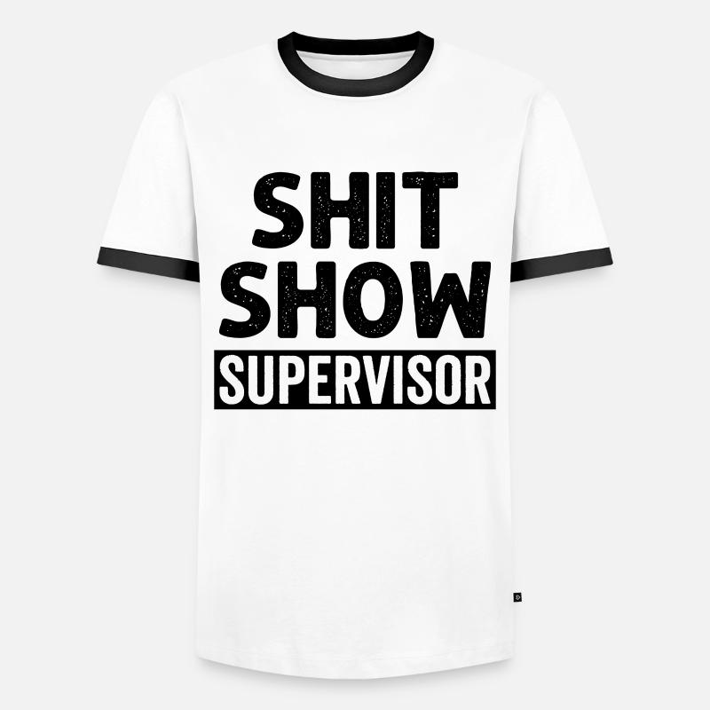 Shit Show Supervisor - Men's Ringer Shirt - white/black