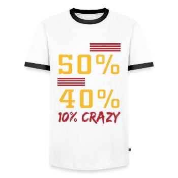 Courir 50% de course physique de fond - T-shirt contrasté Homme - blanc/noir - Devant - AI Model Female 172 light (172cm) & AI Model Male 178 dark (178cm)