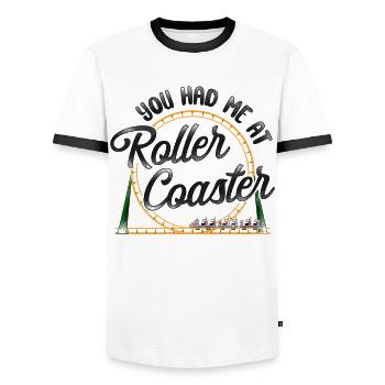 Roller Coaster Girl Vintage You - T-shirt contrasté Homme - blanc/noir - Devant - AI Model Female 172 light (172cm) & AI Model Male 178 dark (178cm)