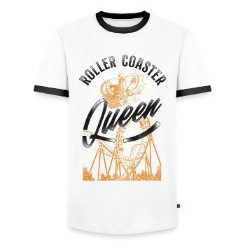 Roller Coaster Vintage Crown - Men's Ringer Shirt - white/black - Front - AI Model Female 172 light (172cm) & AI Model Male 178 dark (178cm)